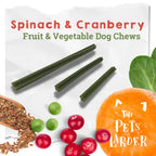Spinach and Cranberry Chew Stick Grain Free for Dogs | The Pets Larder by The Pets Larder (spinach-cranberry-chew-stick-vegetable-chew-for-dogs)