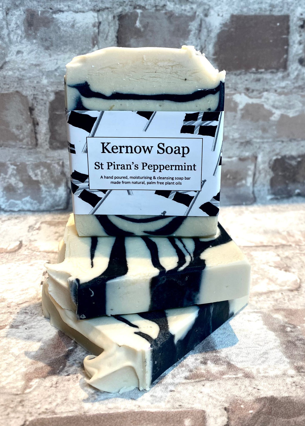 Peppermint Soap – Handmade Invigorating Bar with Menthol by Kernow Soap (st-pirans-peppermint-soap)
