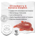 Strawberry Banana Dolphin Vegetable Dog Chew | The Pets Larder by The Pets Larder (strawberry-banana-dolphin-vegetable-chew-for-dogs)