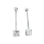 Sterling Silver Drop Earrings – Handcrafted Chain Design by Tg-Jewellery By Tamara Gervasio (square-drop-chain-stud-earrings-sterling-silver-925)