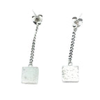 Sterling Silver Drop Earrings – Handcrafted Chain Design by Tg-Jewellery By Tamara Gervasio (square-drop-chain-stud-earrings-sterling-silver-925)