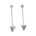 Sterling Silver Triangle Earrings – Modern Minimalist Drop Design by Tg-Jewellery By Tamara Gervasio (sterling-silver-hammered-triangle-drop-earrings-handmade-modern-minimalist-design)