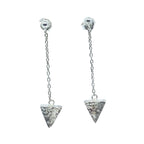 Sterling Silver Triangle Earrings – Modern Minimalist Drop Design by Tg-Jewellery By Tamara Gervasio (sterling-silver-hammered-triangle-drop-earrings-handmade-modern-minimalist-design)