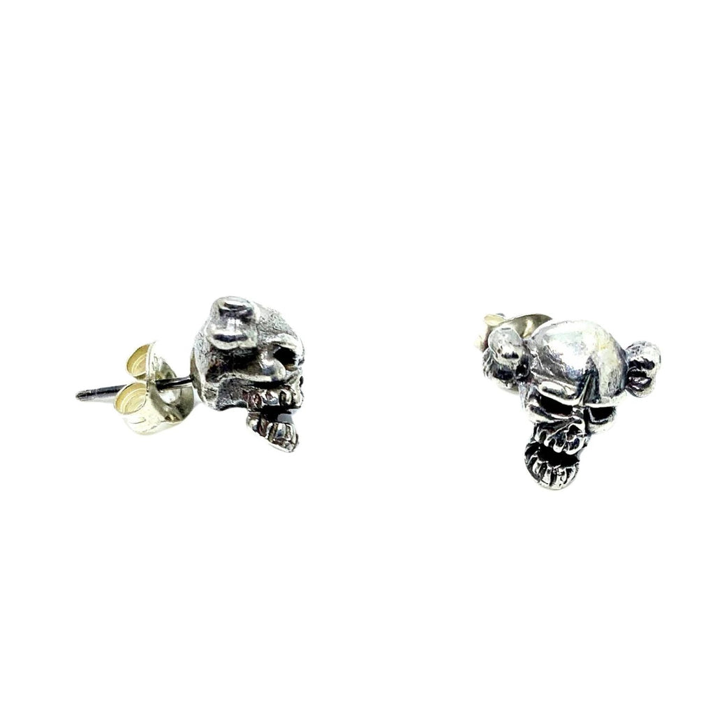 Sterling Silver Skull Earrings – Handcrafted Gothic Studs by Tg-Jewellery By Tamara Gervasio (sterling-silver-skull-bone-stud-earrings-handcrafted-gothic-style)