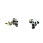 Sterling Silver Skull Earrings – Handcrafted Gothic Studs by Tg-Jewellery By Tamara Gervasio (sterling-silver-skull-bone-stud-earrings-handcrafted-gothic-style)