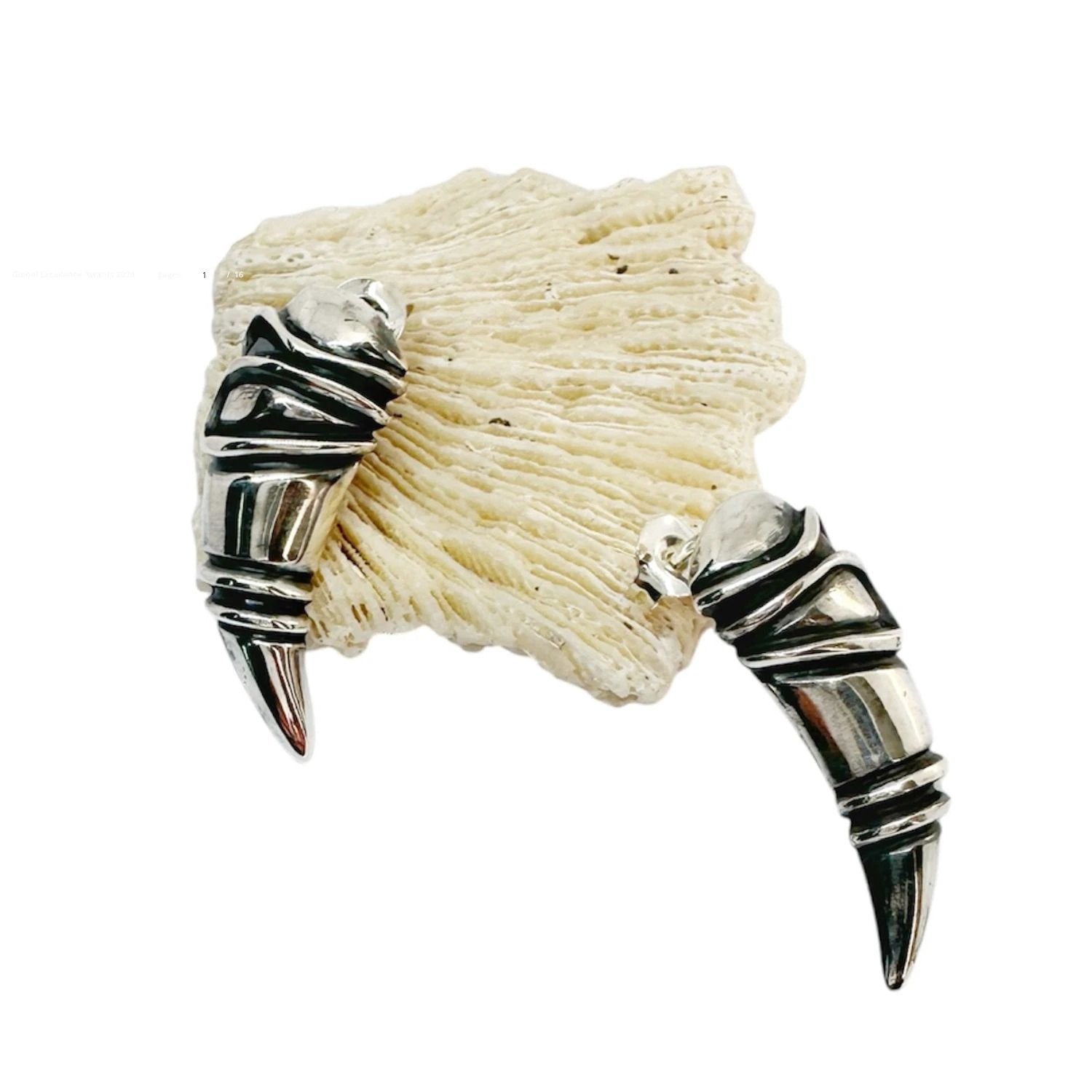 Sculptural Earrings – Bold Sterling Silver Statement Studs by Tg-Jewellery By Tamara Gervasio (eyebrow-stud-earrings-sterling-silver-925)