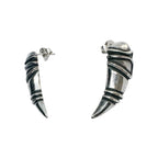 Sculptural Earrings – Bold Sterling Silver Statement Studs by Tg-Jewellery By Tamara Gervasio (eyebrow-stud-earrings-sterling-silver-925)
