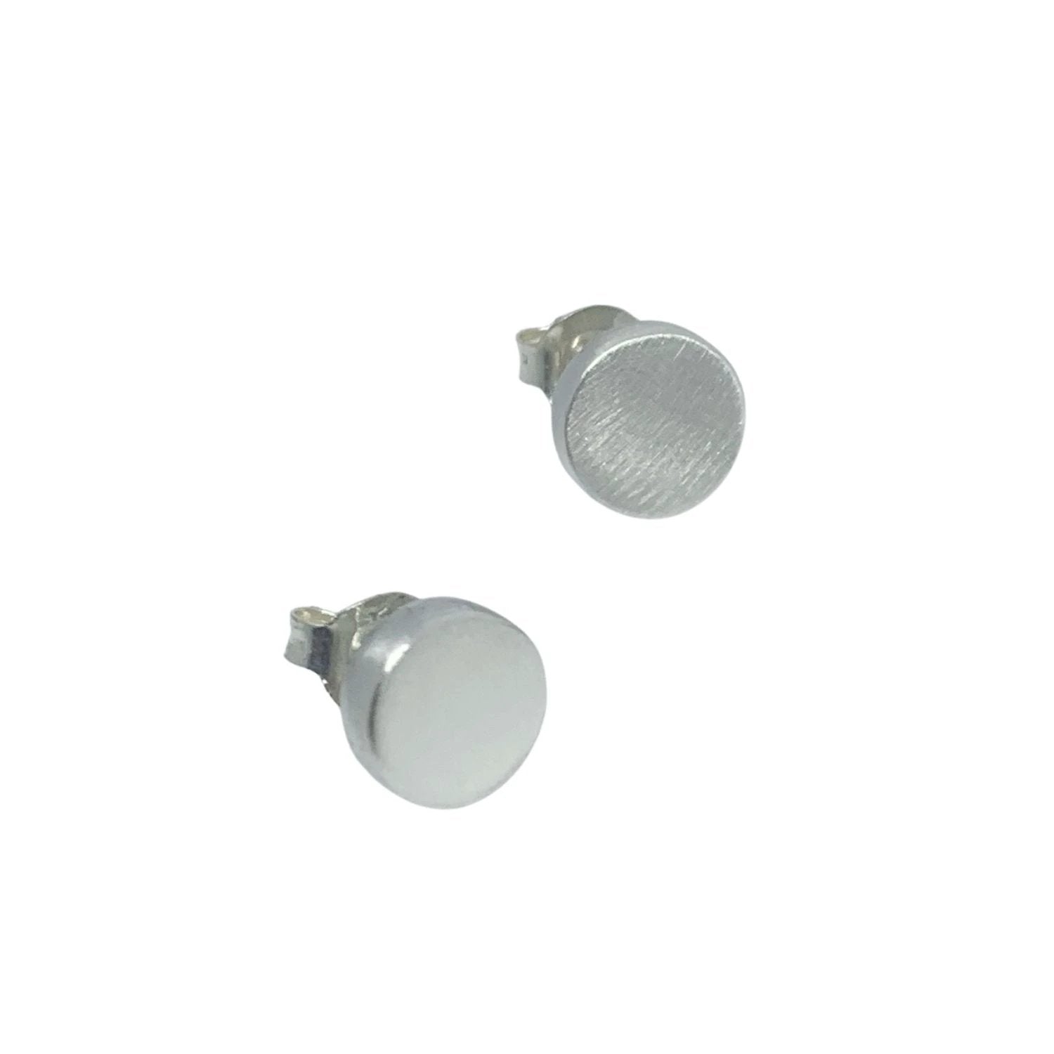 Sterling Silver Stud Earrings – Handmade Circle Design by Tg-Jewellery By Tamara Gervasio (circle-stud-earrings-sterling-silver-handmade)