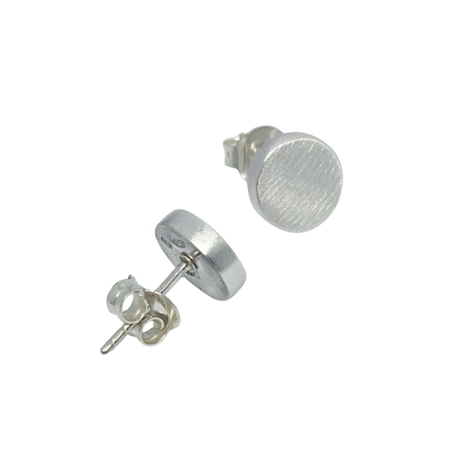 Sterling Silver Stud Earrings – Handmade Circle Design by Tg-Jewellery By Tamara Gervasio (circle-stud-earrings-sterling-silver-handmade)