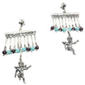 Chandelier Earrings – Sterling Silver Cherub with Garnet & Turquoise by Tg-Jewellery By Tamara Gervasio (sterling-silver-cherub-chandelier-earrings-with-garnet-turquoise-lost-wax-carving)