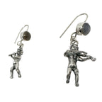 Sterling Silver Earrings – Handcrafted Violin & Flute Cherub Design by Tg-Jewellery By Tamara Gervasio (violin-flute-cherub-earrings-in-sterling-silver-with-cat-s-eye-gemstones-one-of-a-kind)