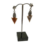 Arrowhead Earrings – Handcrafted Sterling Silver with Ancient Stone by Tg-Jewellery By Tamara Gervasio (ancient-arrowhead-dangle-earrings-in-sterling-silver-one-of-a-kind)