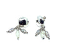 Cherub Earrings - Musical Sterling Silver Statement Drops by Tg-Jewellery By Tamara Gervasio (bottone-stud-earrings-sterling-silver-freshwater-pearl)