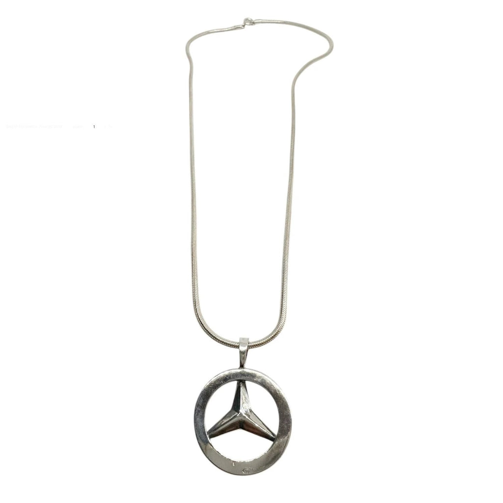 Sterling Silver Necklace Men – Mercedes Symbol Pendant by Tg-Jewellery By Tamara Gervasio (mercedes-pendant-necklace-sterling-silver-925-snake-chain)