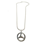 Sterling Silver Necklace Men – Mercedes Symbol Pendant by Tg-Jewellery By Tamara Gervasio (mercedes-pendant-necklace-sterling-silver-925-snake-chain)