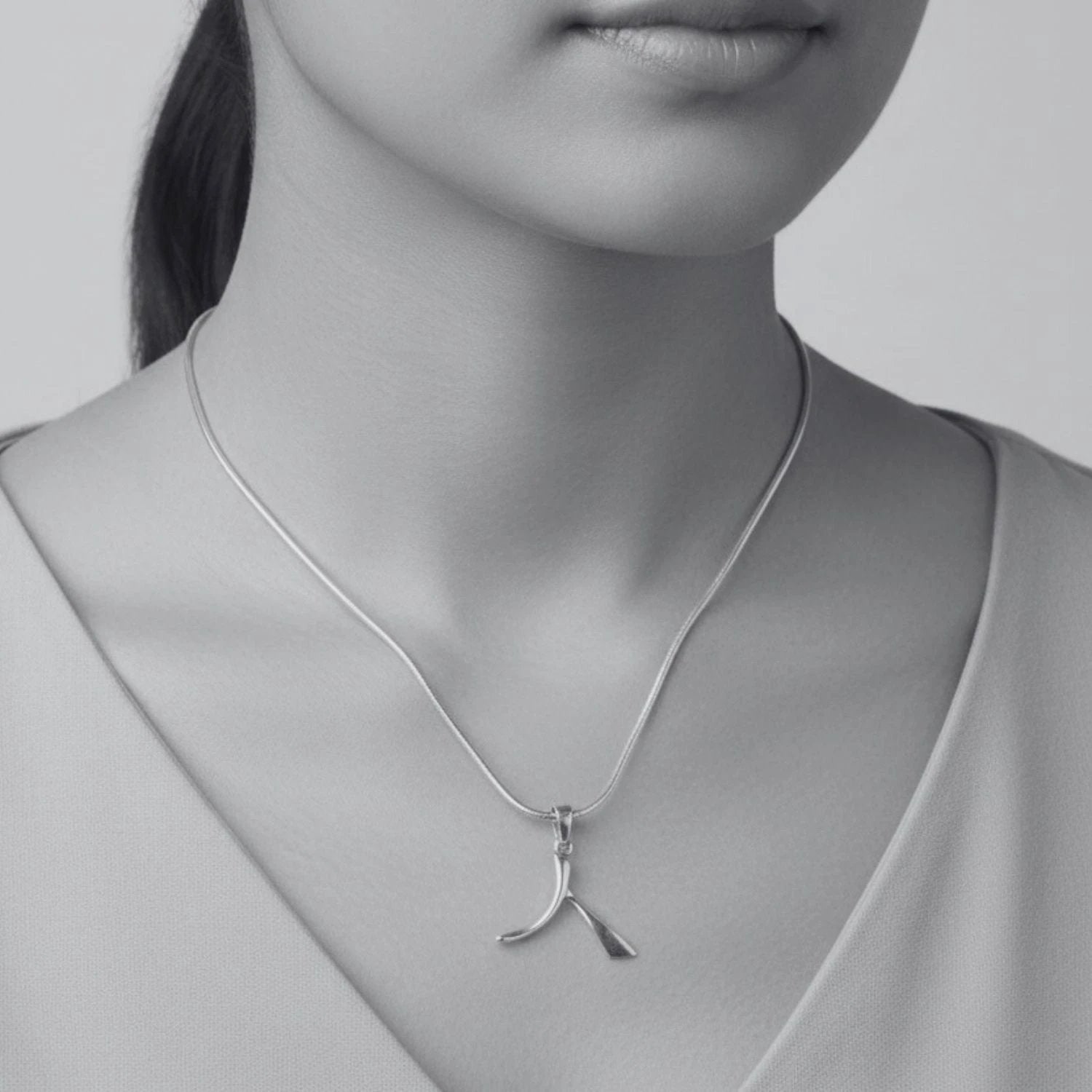 Kanji Necklace – Japanese Symbol Pendant in Sterling Silver