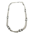 Men's Sterling Silver Necklace - Handcrafted Nautical Design by Tg-Jewellery By Tamara Gervasio (men-s-sterling-silver-nautical-knot-necklace-curb-chain-design)