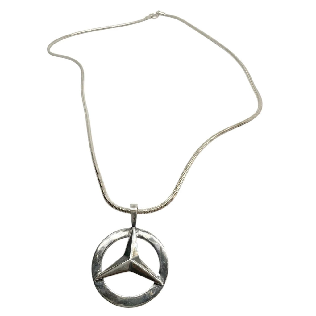 Sterling Silver Necklace Men – Mercedes Symbol Pendant by Tg-Jewellery By Tamara Gervasio (mercedes-pendant-necklace-sterling-silver-925-snake-chain)