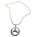 Sterling Silver Necklace Men – Mercedes Symbol Pendant by Tg-Jewellery By Tamara Gervasio (mercedes-pendant-necklace-sterling-silver-925-snake-chain)