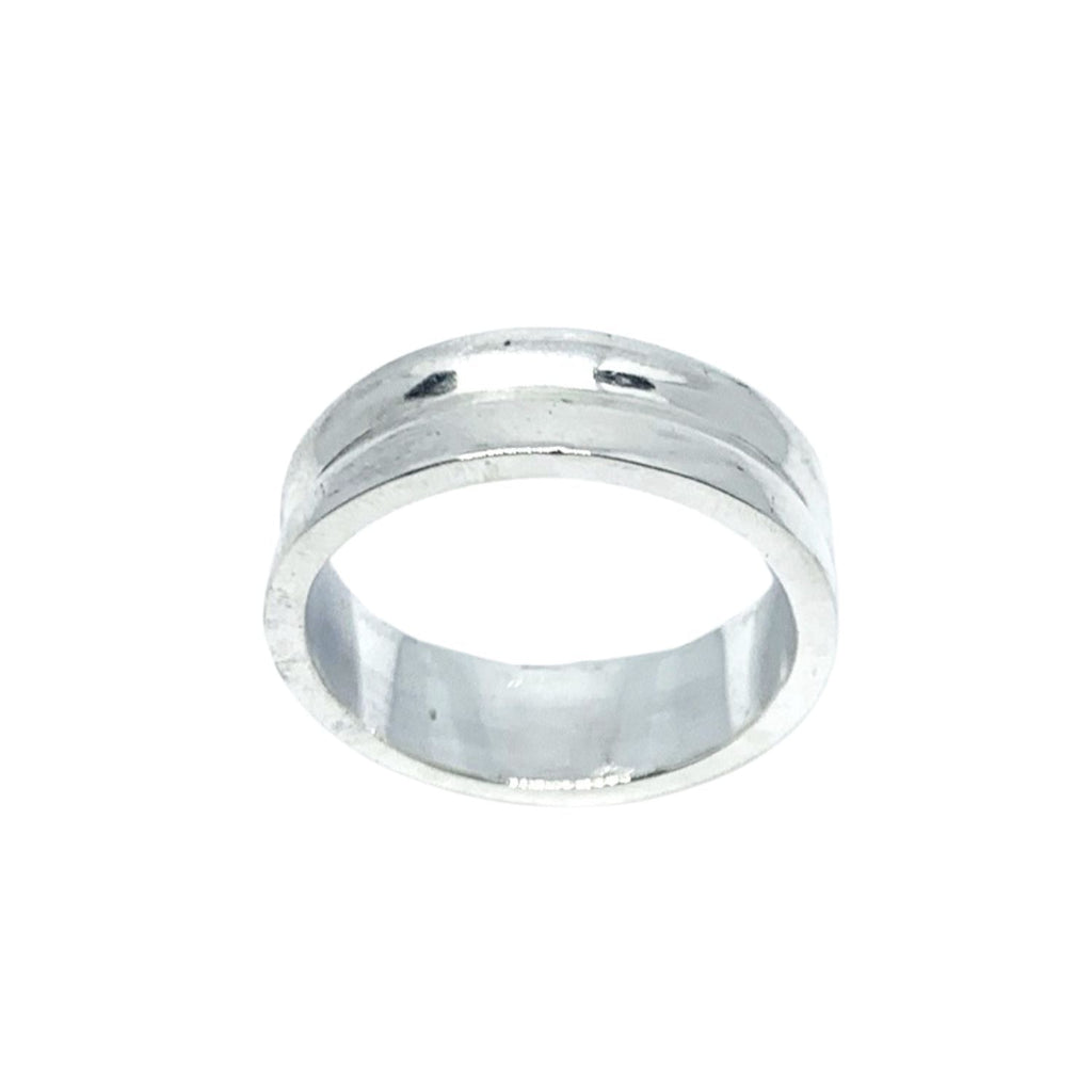 Sterling Silver Band Ring – Handcrafted Wide Band Design by Tg-Jewellery By Tamara Gervasio (sterling-silver-curved-band-ring-handmade-lost-wax-carving-one-of-a-kind)