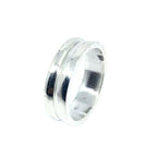 Sterling Silver Band Ring – Handcrafted Wide Band Design by Tg-Jewellery By Tamara Gervasio (sterling-silver-curved-band-ring-handmade-lost-wax-carving-one-of-a-kind)