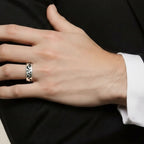 Incisioni Men’s Ring | Sterling Silver 925 with Black Enamel | One Of A Kind by Tg-Jewellery By Tamara Gervasio (incisioni-men-s-ring-sterling-silver-925-with-black-enamel-one-of-a-kind)