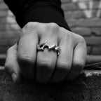 Men's Sterling Silver Ring - Bold Handcrafted Statement Piece by Tg-Jewellery By Tamara Gervasio (men-s-spike-ring-sterling-silver-925-lost-wax-carving)