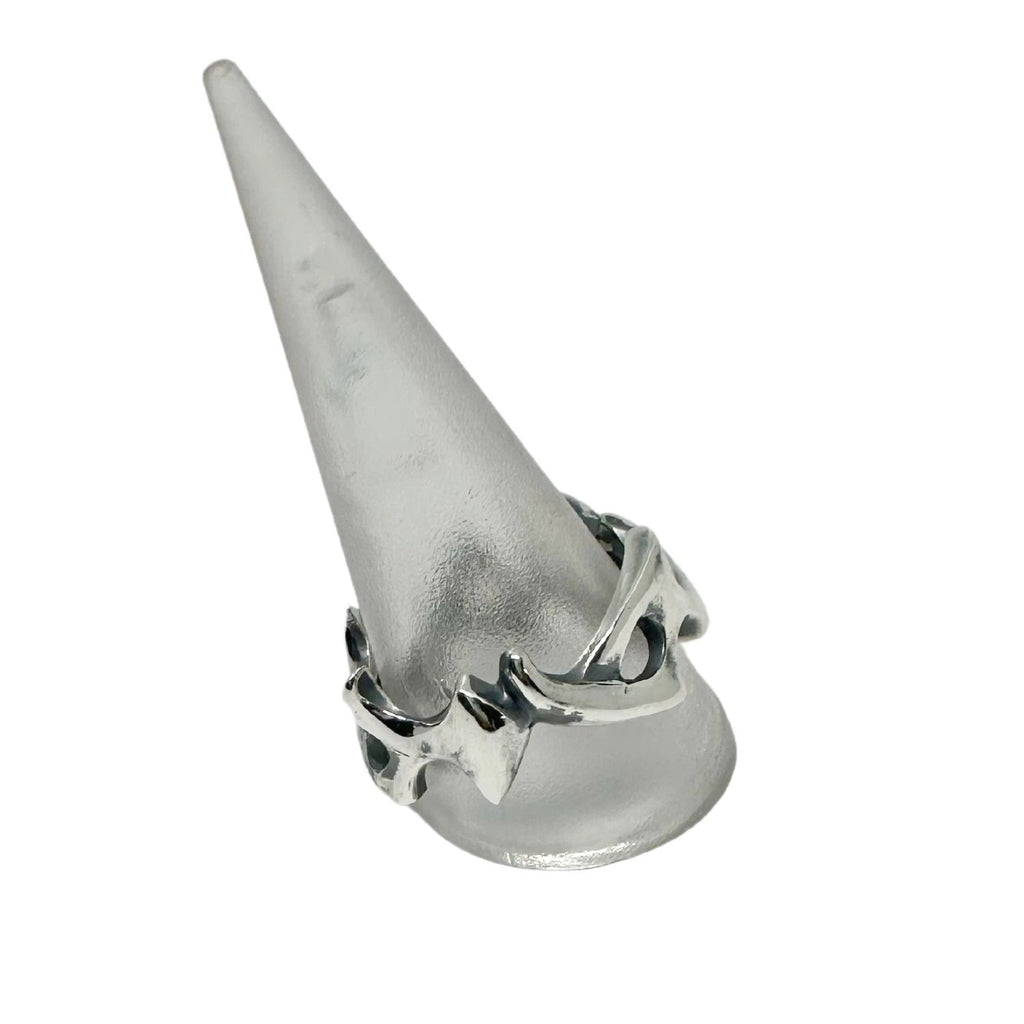 Men's Sterling Silver Ring - Bold Handcrafted Statement Piece by Tg-Jewellery By Tamara Gervasio (men-s-spike-ring-sterling-silver-925-lost-wax-carving)