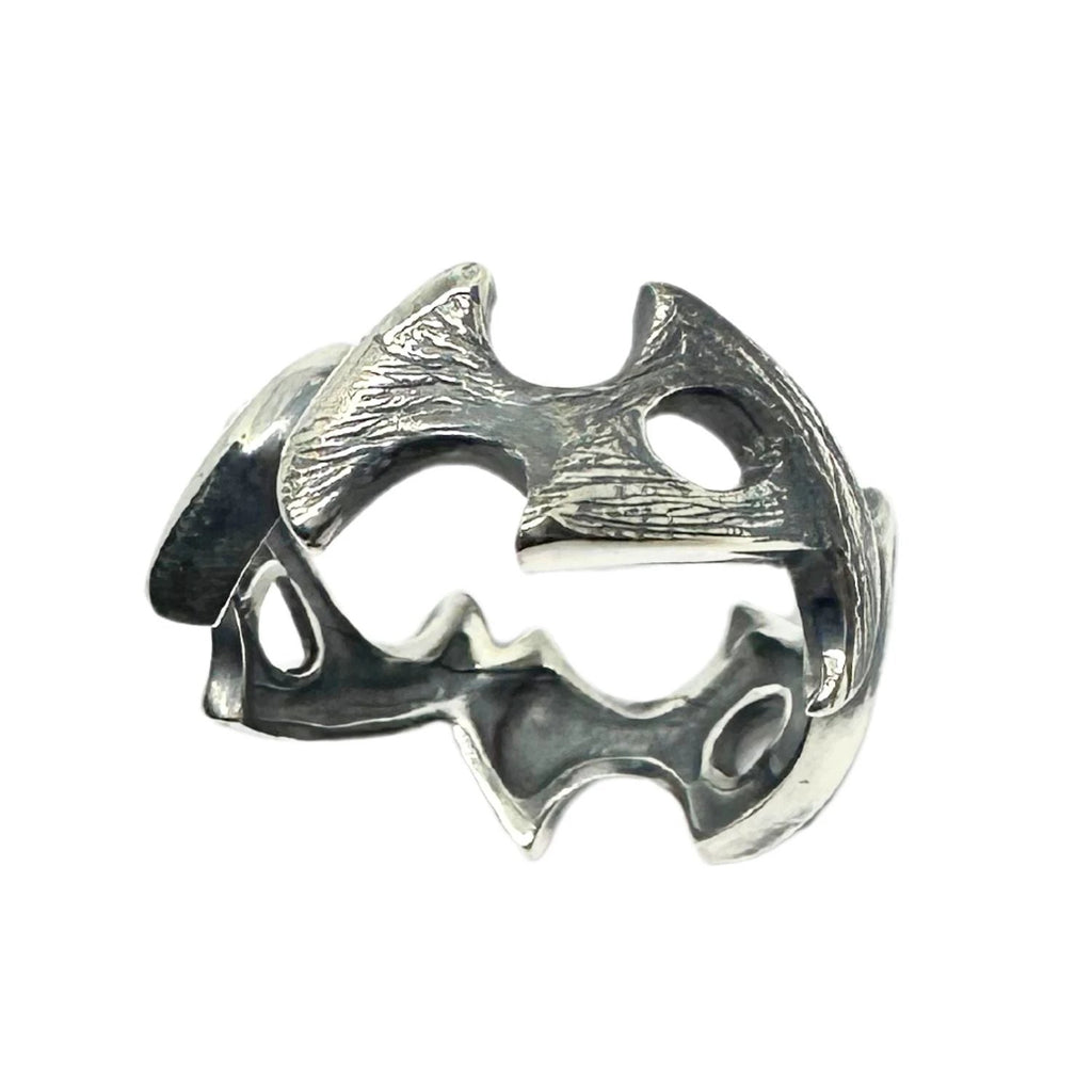 Men's Sterling Silver Ring - Bold Handcrafted Statement Piece by Tg-Jewellery By Tamara Gervasio (men-s-spike-ring-sterling-silver-925-lost-wax-carving)