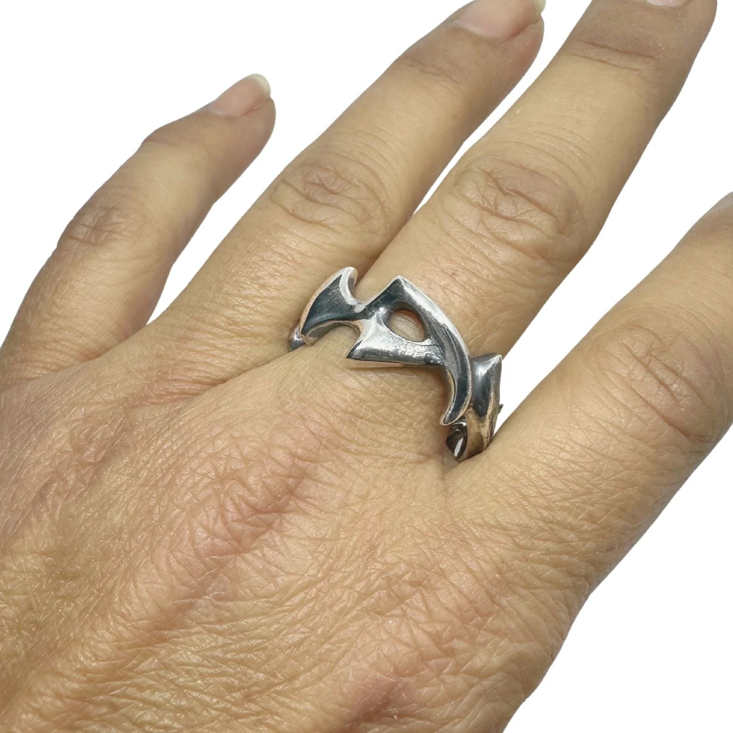Men's Sterling Silver Ring - Bold Handcrafted Statement Piece by Tg-Jewellery By Tamara Gervasio (men-s-spike-ring-sterling-silver-925-lost-wax-carving)