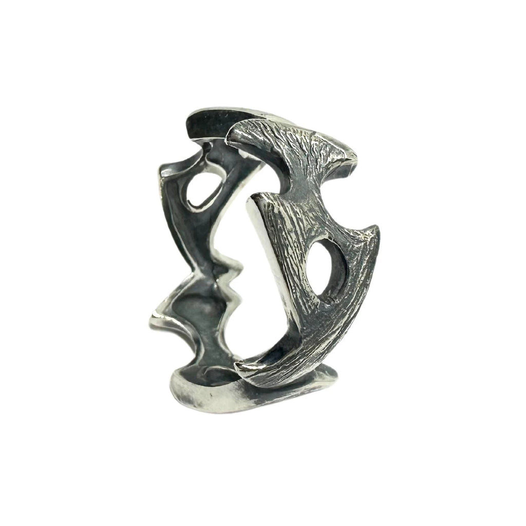 Men's Sterling Silver Ring - Bold Handcrafted Statement Piece by Tg-Jewellery By Tamara Gervasio (men-s-spike-ring-sterling-silver-925-lost-wax-carving)