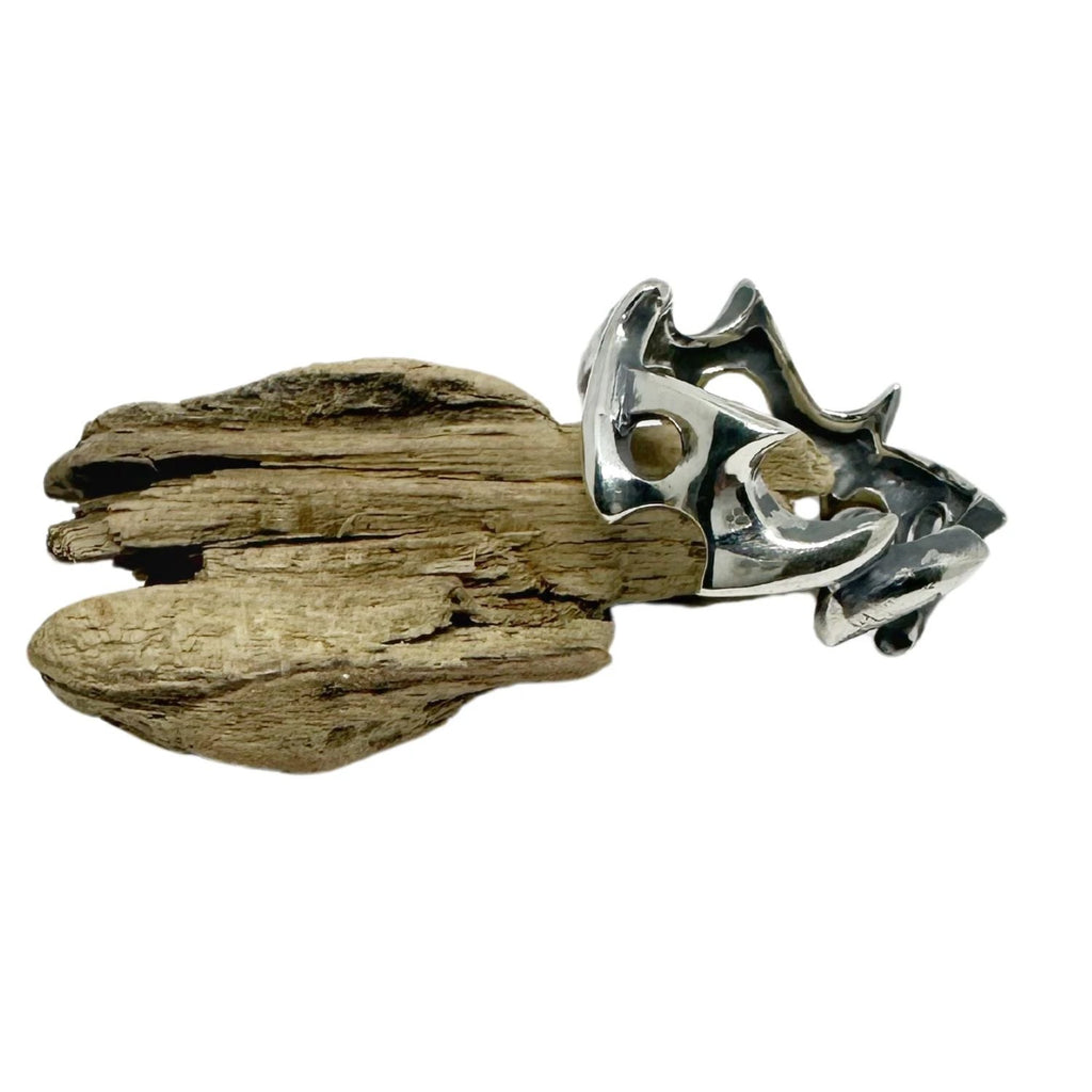 Men's Sterling Silver Ring - Bold Handcrafted Statement Piece by Tg-Jewellery By Tamara Gervasio (men-s-spike-ring-sterling-silver-925-lost-wax-carving)