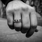 Incisioni Men’s Ring | Sterling Silver 925 with Black Enamel | One Of A Kind by Tg-Jewellery By Tamara Gervasio (incisioni-men-s-ring-sterling-silver-925-with-black-enamel-one-of-a-kind)