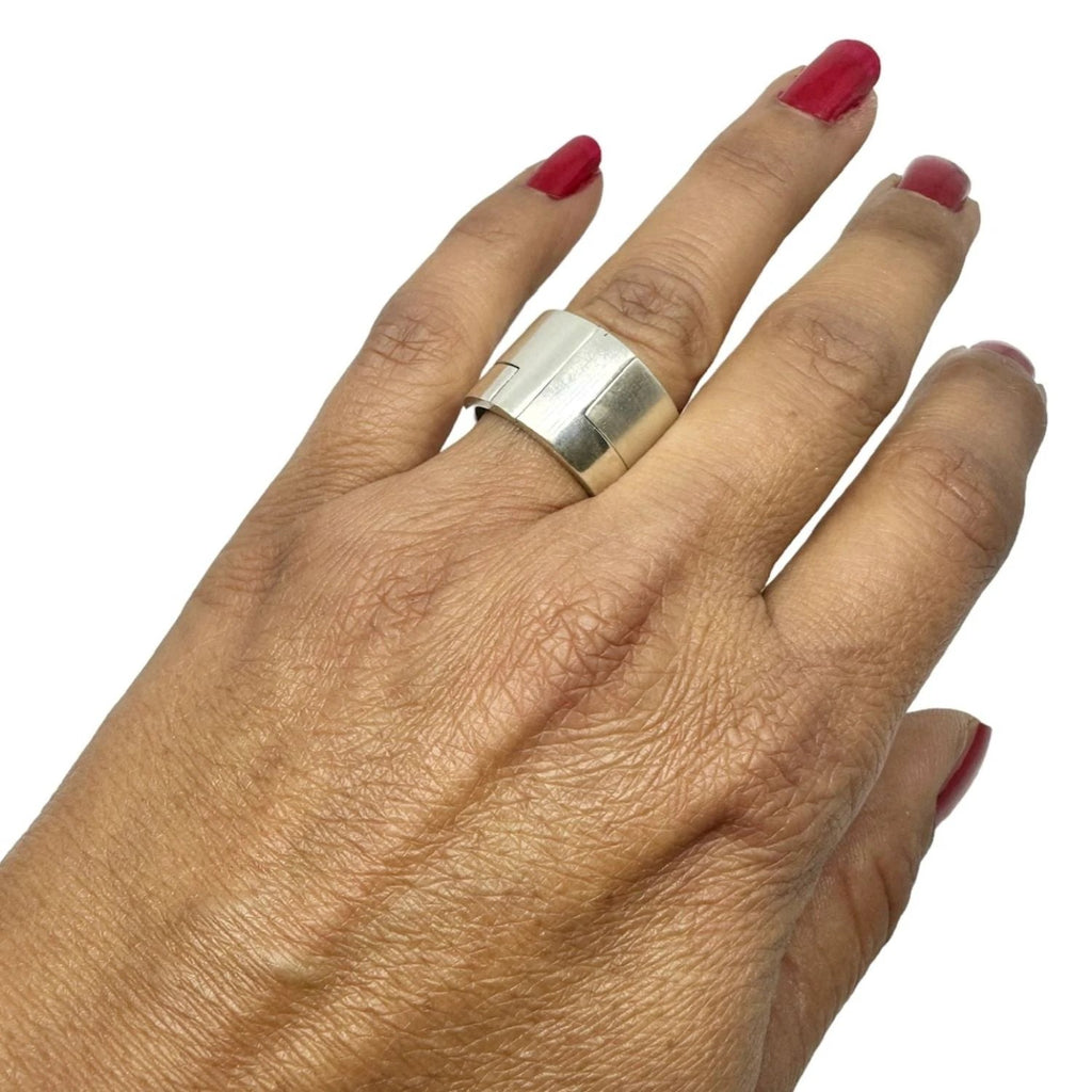 Sterling Silver Stackable Ring – Two Looks in One Design by Tg-Jewellery By Tamara Gervasio (sterling-silver-unisex-puzzle-stackable-ring-versatile-modern-design)