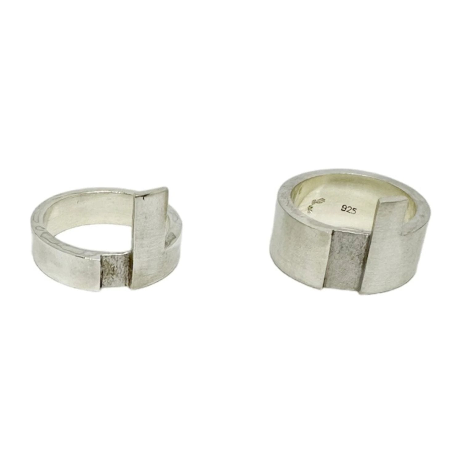 Sterling Silver Stackable Ring – Two Looks in One Design by Tg-Jewellery By Tamara Gervasio (sterling-silver-unisex-puzzle-stackable-ring-versatile-modern-design)