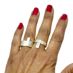 Sterling Silver Stackable Ring – Two Looks in One Design by Tg-Jewellery By Tamara Gervasio (sterling-silver-unisex-puzzle-stackable-ring-versatile-modern-design)
