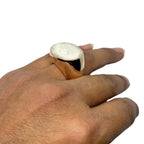 Cocktail Ring – One-of-a-Kind Bronze Statement Piece by Tg-Jewellery By Tamara Gervasio (one-of-a-kind-cocktail-ring-with-mother-of-pearl-ceramic-enamel-bronze-one-of-a-kind)