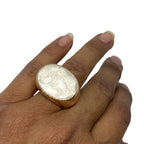 Cocktail Ring – One-of-a-Kind Bronze Statement Piece by Tg-Jewellery By Tamara Gervasio (one-of-a-kind-cocktail-ring-with-mother-of-pearl-ceramic-enamel-bronze-one-of-a-kind)