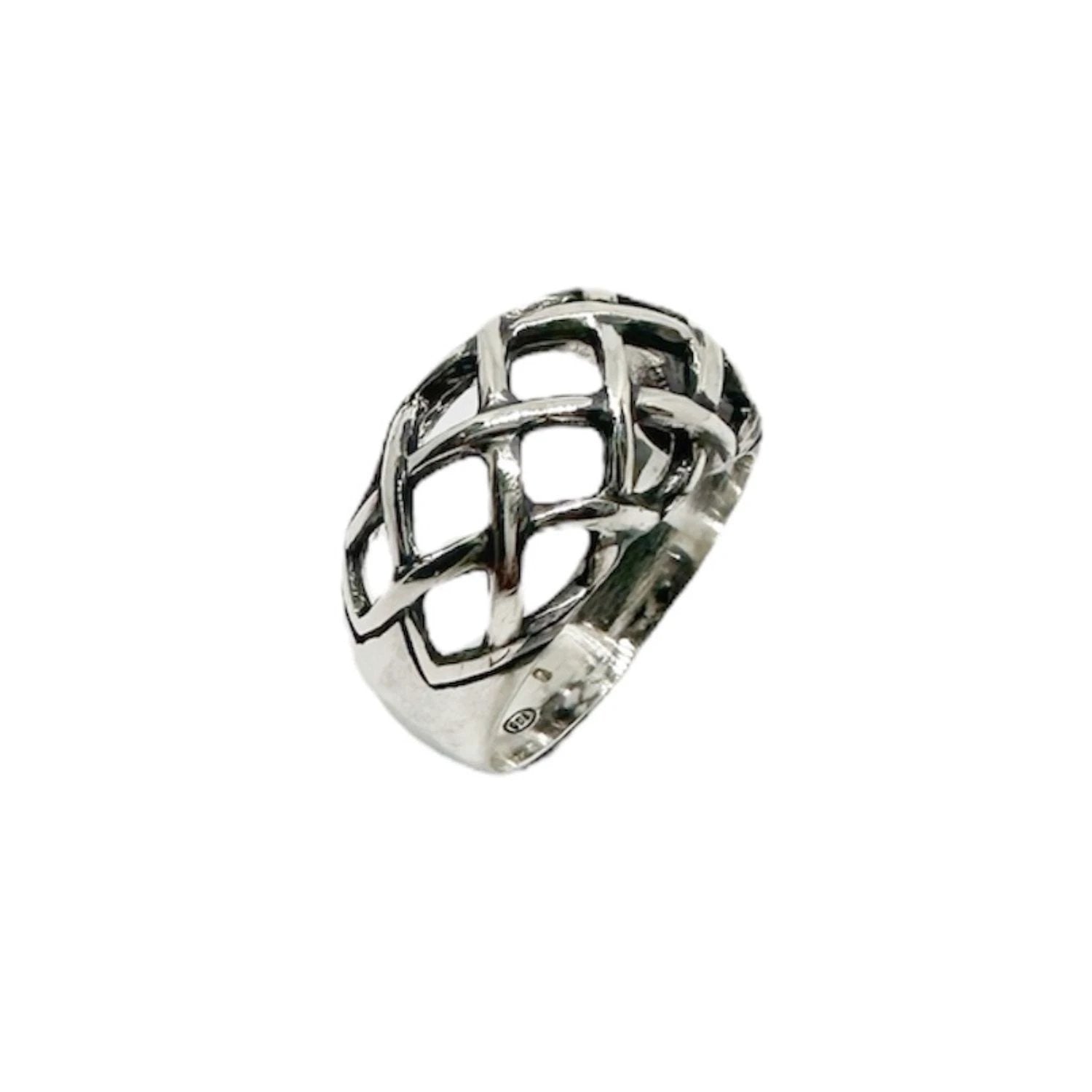 Sterling Silver Statement Ring – Woven Dome Design by Tg-Jewellery By Tamara Gervasio (woven-dome-ring-sterling-silver-925-statement-ring)