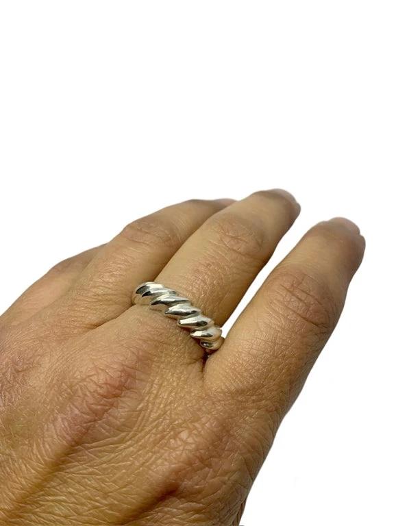 Sterling Silver Statement Ring – Handcrafted Torciglione Design by Tg-Jewellery By Tamara Gervasio (torciglione-one-of-a-kind-ring-handcrafted-sterling-silver-925)