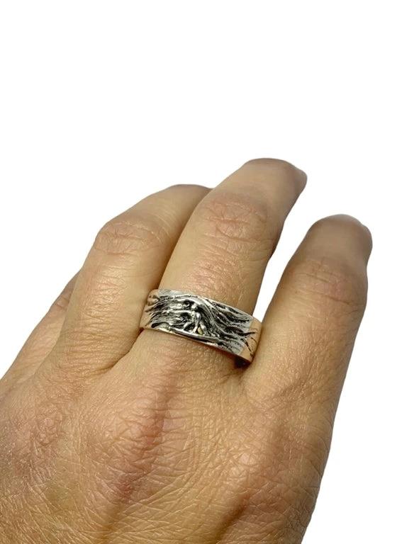 Sterling Silver Wave Ring - Handcrafted Surfer Band by Tg-Jewellery By Tamara Gervasio (one-of-a-kind-surfer-ring-handcrafted-sterling-silver-wave-band)