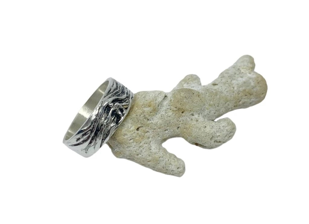 Sterling Silver Wave Ring - Handcrafted Surfer Band by Tg-Jewellery By Tamara Gervasio (one-of-a-kind-surfer-ring-handcrafted-sterling-silver-wave-band)