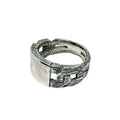 Mens Sterling Silver Ring – Handmade Chain & Plate Design by Tg-Jewellery By Tamara Gervasio (men-s-chain-plate-ring-sterling-silver-925-handmade)