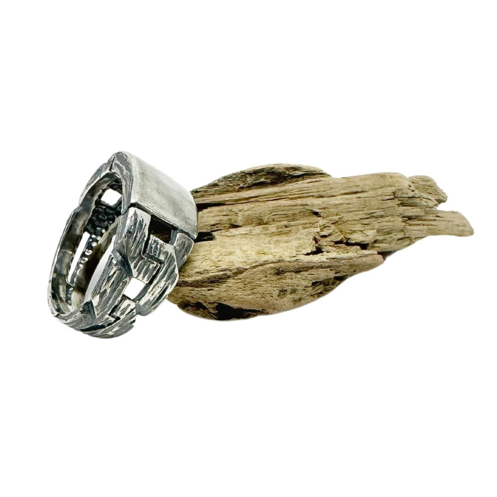 Mens Sterling Silver Ring – Handmade Chain & Plate Design by Tg-Jewellery By Tamara Gervasio (men-s-chain-plate-ring-sterling-silver-925-handmade)