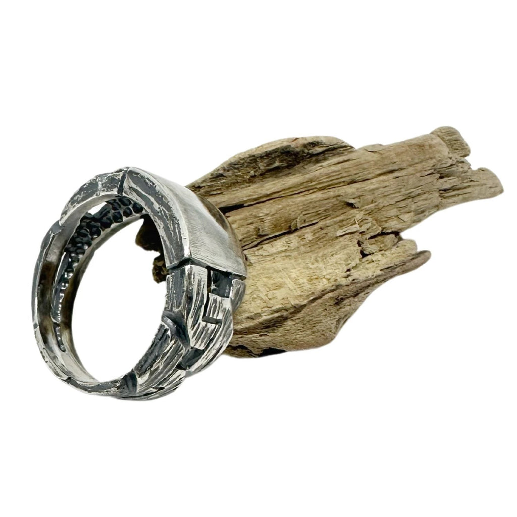 Mens Sterling Silver Ring – Handmade Chain & Plate Design by Tg-Jewellery By Tamara Gervasio (men-s-chain-plate-ring-sterling-silver-925-handmade)