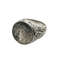 Roman Coin Signet Ring – Handcrafted Sterling Silver Statement by Tg-Jewellery By Tamara Gervasio (roman-lira-coin-signet-ring-sterling-silver-artisan-design)