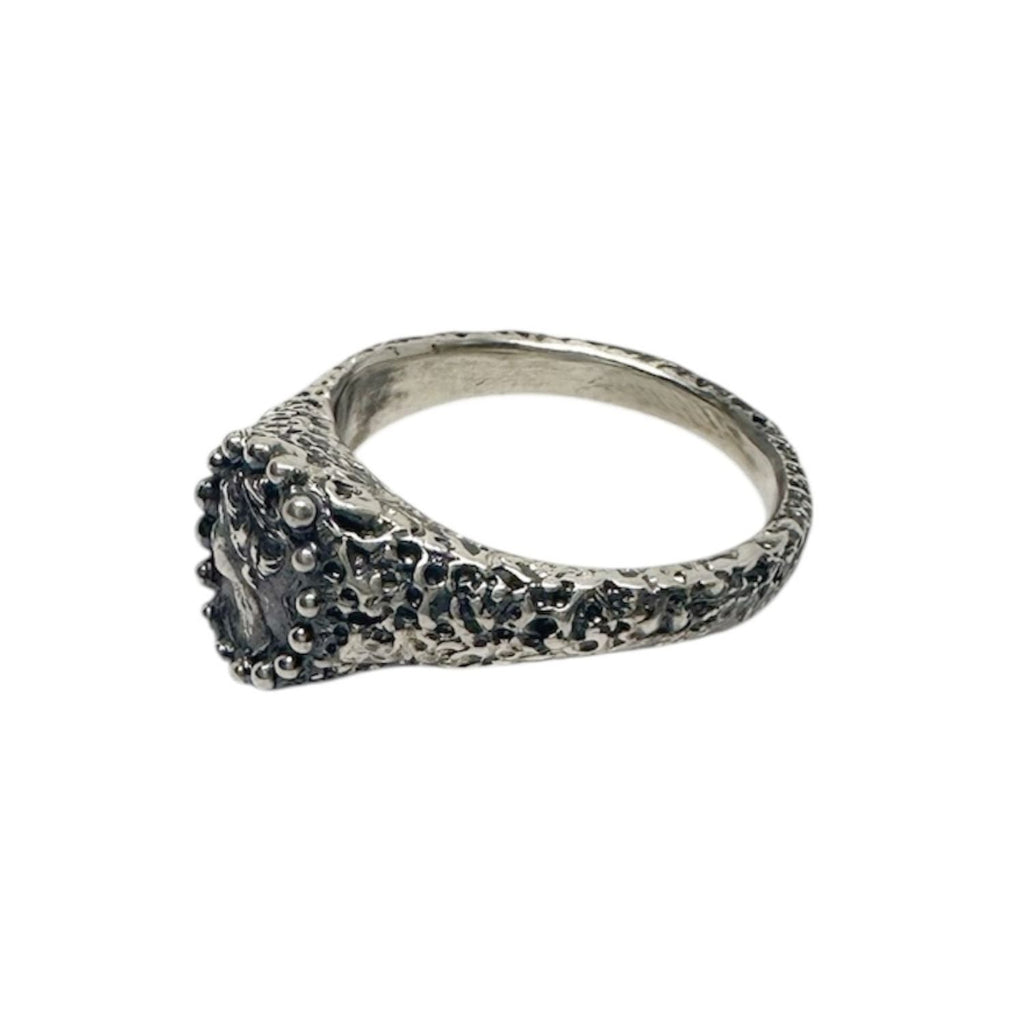 Sterling Silver Ring – Hand-Carved Cameo Design by Tg-Jewellery By Tamara Gervasio (ancient-cameo-muse-textured-ring-hand-carved-sterling-silver-one-of-a-kind)