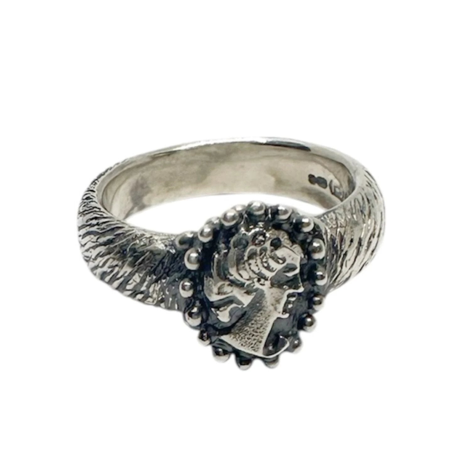 Cameo Ring – Handcrafted Sterling Silver Statement Piece by Tg-Jewellery By Tamara Gervasio (cameo-muse-ring-handcrafted-sterling-silver-one-of-a-kind)