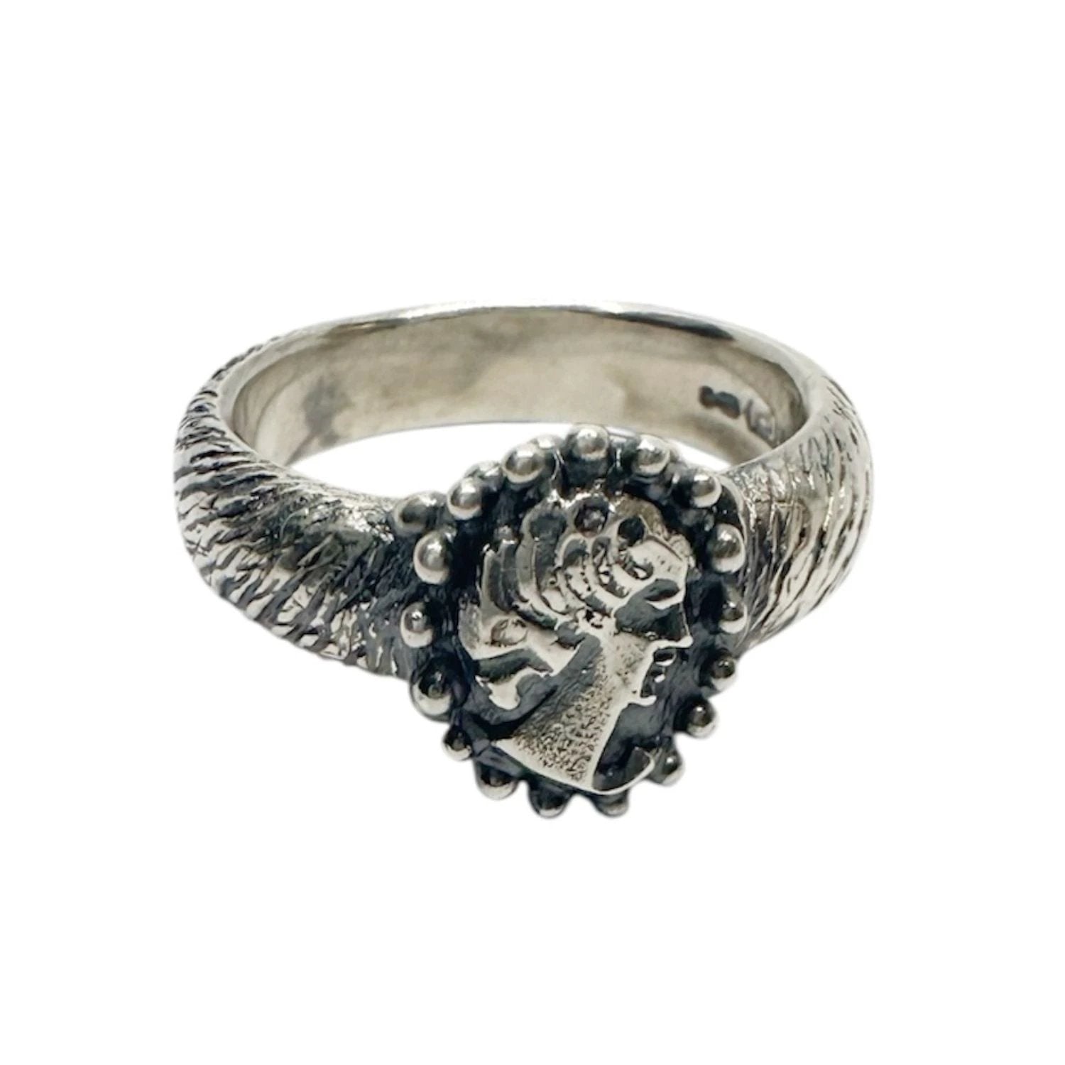 Cameo Ring – Handcrafted Sterling Silver Statement Piece by Tg-Jewellery By Tamara Gervasio (cameo-muse-ring-handcrafted-sterling-silver-one-of-a-kind)