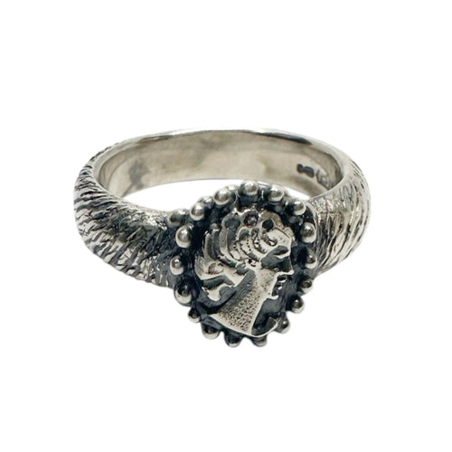 Cameo Ring – Handcrafted Sterling Silver Statement Piece by Tg-Jewellery By Tamara Gervasio (cameo-muse-ring-handcrafted-sterling-silver-one-of-a-kind)